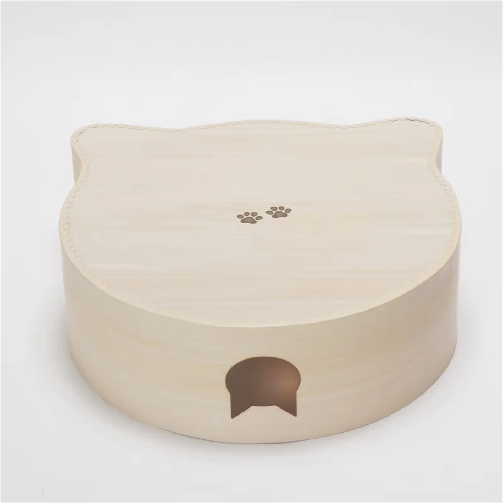 Necoichi Cat-Headed Scratcher Bed - Large (Birch) - Image 9