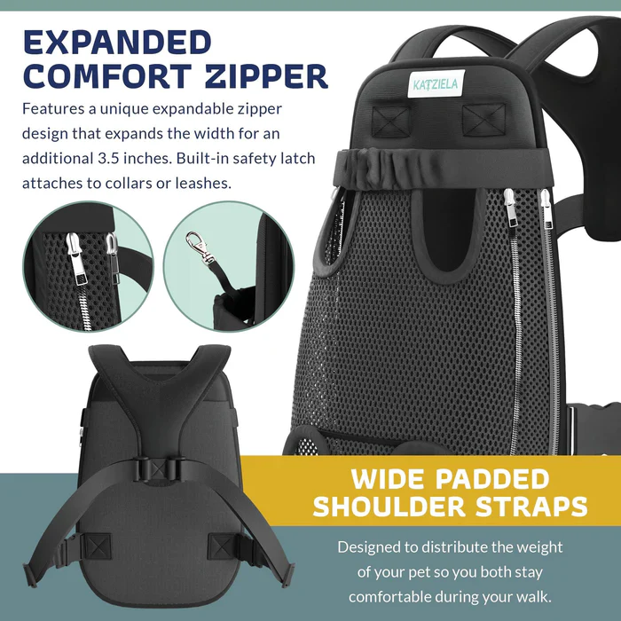 Katziela Kangaroo Pouch Pet Carrier with Breathable Mesh - Image 5