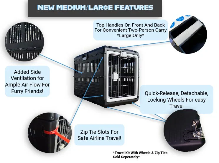 Mirapet Collapsible Hard-Sided Pet Crate – Easy Travel & Storage - Image 3
