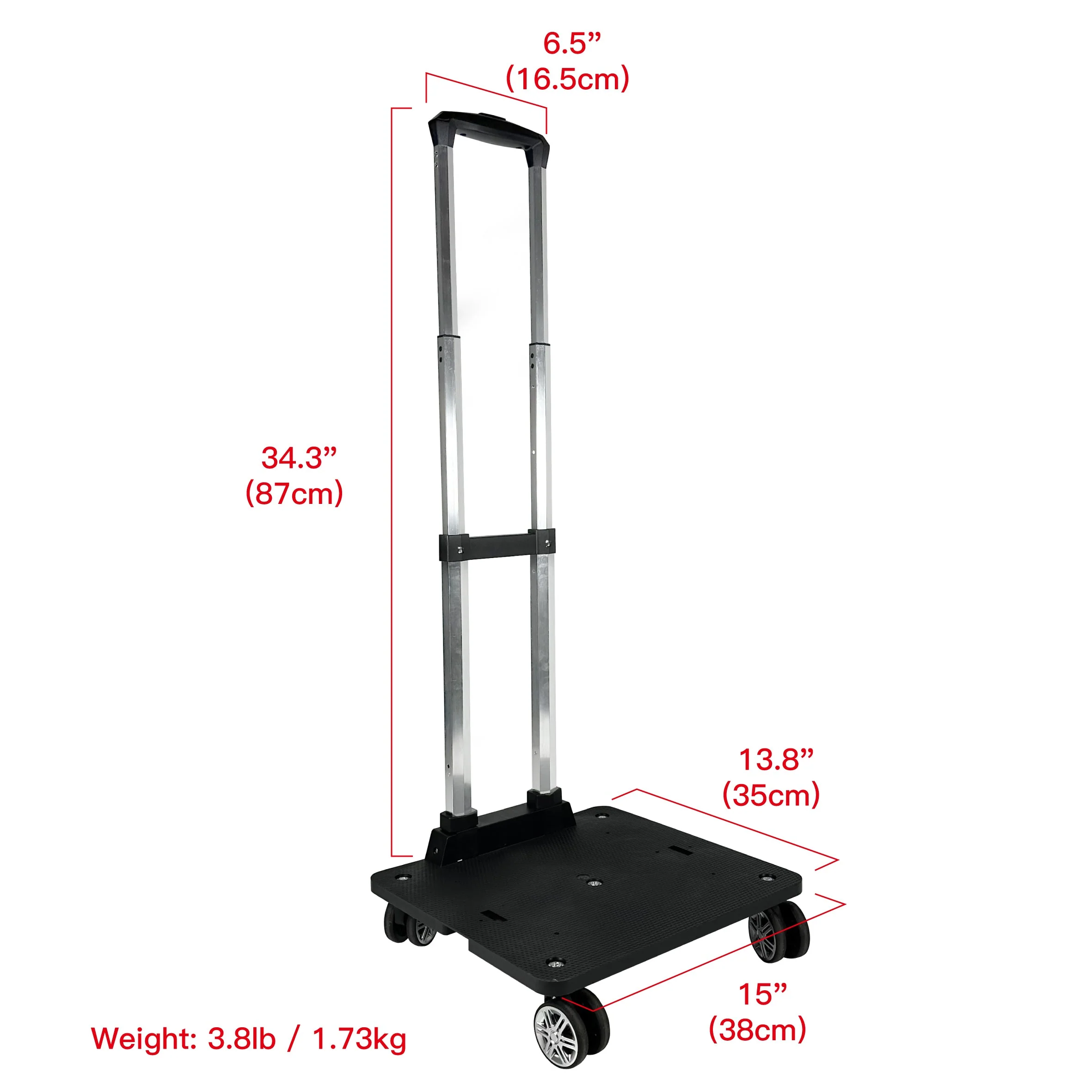 Mr. Peanut's Pet Carrier/Luggage Bag Spinner Wheelbase Luggage Cart - Image 4