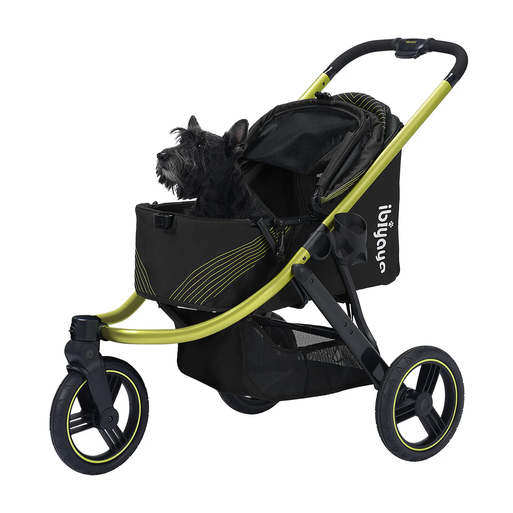 Ibiyaya Beast Pet Jogging Stroller, 3-Wheel All-Terrain Dog-Cat Pram with Double Breaks, Best Large Stroller for Running & Hiking - Image 8