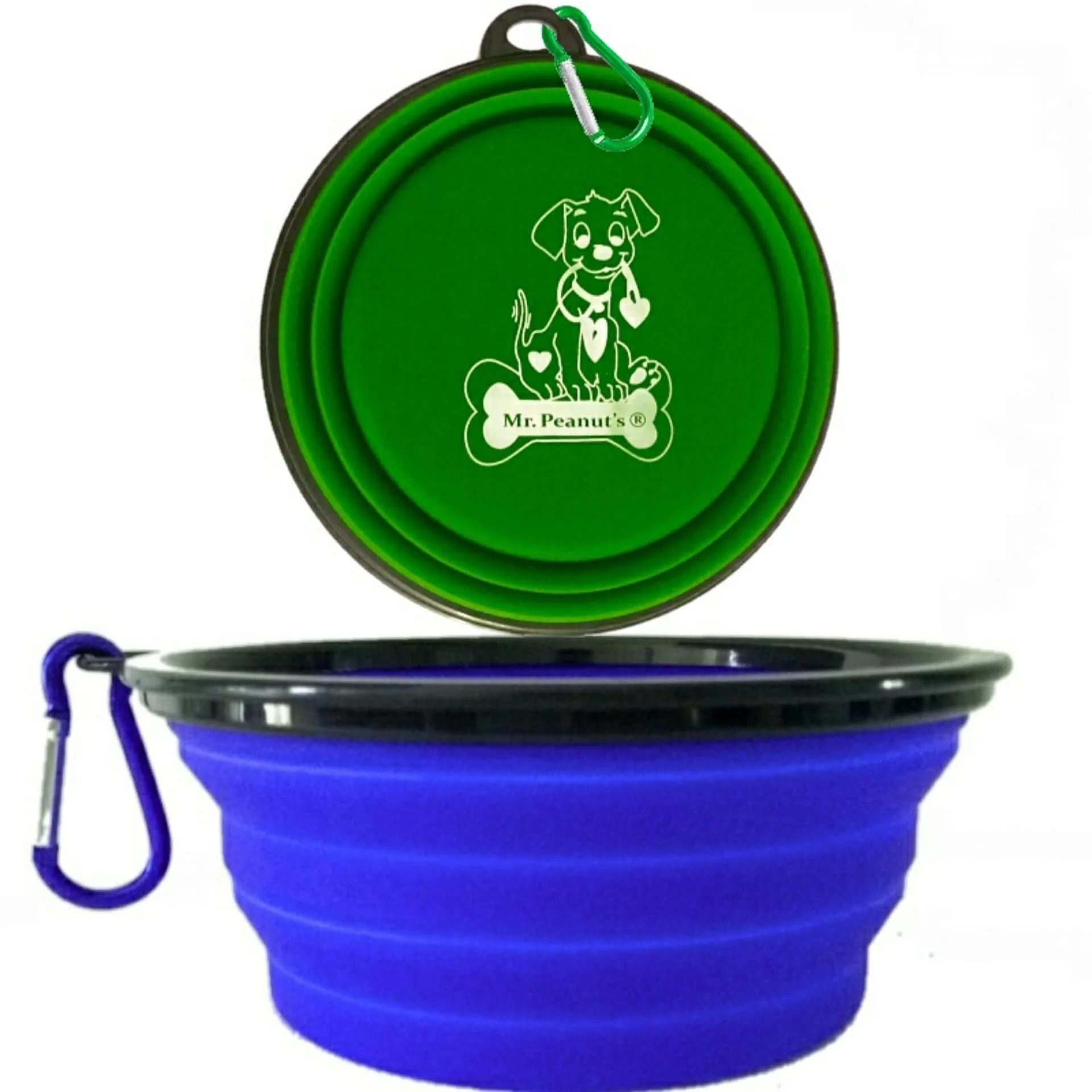 2 Pak XL 34oz Collapsible Travel Bowls for Larger Pets - Image 6